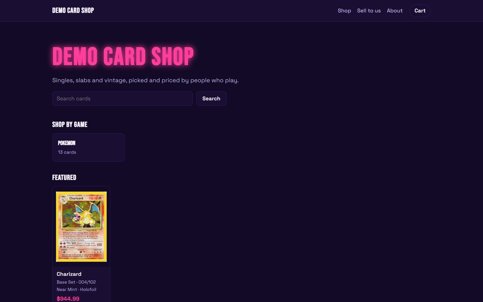 A Lockstock shop website in the Arcade design